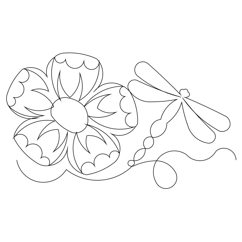 dragonfly border 001 Digital Pattern Sweet Dreams Quilt Studio Digital Borders/Borders